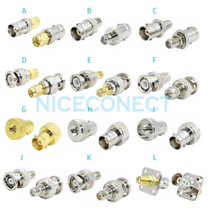 1pcs SMA RP-SMA Male Female to BNC RP-BNC Male Female RF Adapter Coax Connector - Picture 1 of 13