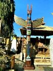 Totempfahl Marterpfahl Deco Totem Pole Wood 4,00 Meter Original Little Big Horn