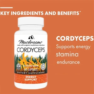 60 Capsules Cordyceps Sinensis Vegetarian Capsules - Picture 1 of 6