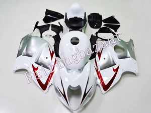 Fit for 1997-2007 GSXR1300 White Silver Red ABS Injection Fairing Kit Busa Gen 1 - Picture 1 of 8