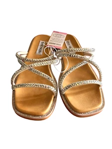 Steve Madden Damengröße 6 Sandalen Slipper silber Strass SPICE Glitzer Damen - Bild 1 von 10