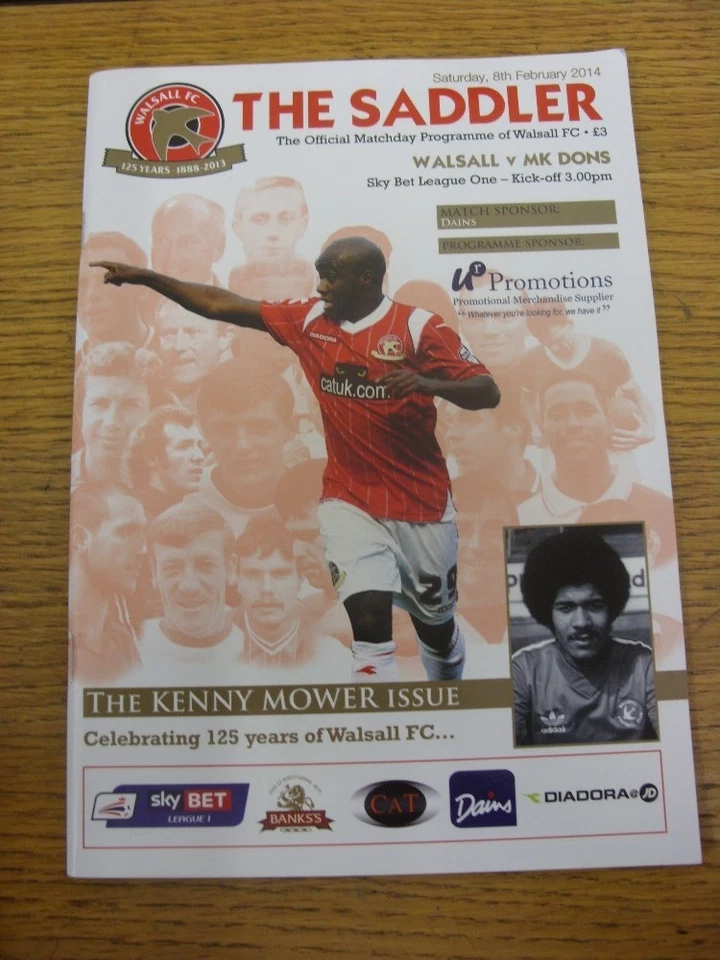 08/02/2014 Walsall v Milton Keynes Dons  . Footy Progs/Bobfrankandelvis, experie - Image 1 of 1