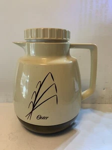 Vintage Oster insulated 2 qt glass coffee/tea carafe lid dial wheat - Picture 1 of 8