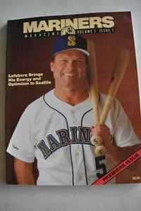 1989 PREMIERE ISSUE VOL 1 ISSUE 1 Seattle Mariners Official Game Program - Picture 1 of 5