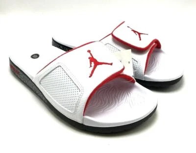 Auténtico Jordan Hydro III Slide Retro / Para hombres / Summit Blanco-Rojo Fuego / Nuevo en caja Foto 1 de 4