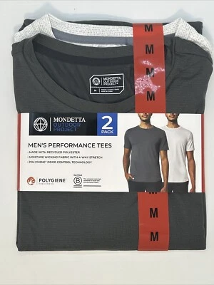 Mondetta Mens Performance Stretch 2 Crew Neck Shirts Moisture Wicking Size Med - Image 1 of 4
