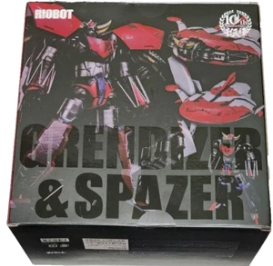RIOBOT Sentinel Grendizer & Spazer Diecast Figure UFO ROBOT GoldPak Japan - USED - Picture 1 of 7