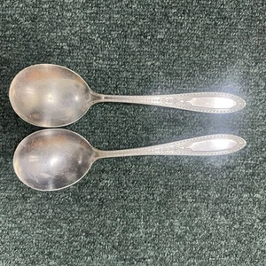 Vintage Wm A Rogers A1 Plus Oneida Ltd Silverplate Spoons Meadowbrook 1936 - Picture 1 of 4