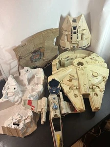 Vintage Star Wars 1979 Kenner Millennium Falcon 20" Space Ship + Ewok Others Lot - Picture 1 of 24