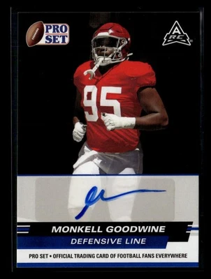 2022 Pro Set Draft #PSA-MG2 Monkell Goodwine Autographs Blue - Image 1 of 2