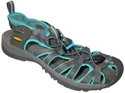 Sandálias Keen femininas tamanho 9 sapatos impermeáveis cinza-petróleo trilha caminhada esporte sussurro - Imagem 1 de 4