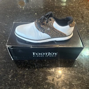 FootJoy Golfschuhe Damen Größe 7 weiß braun Leopard (97923) - Bild 1 von 15