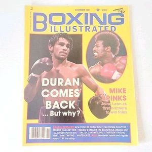 BOXING ILLUSTRATED MAGAZINE ROBERTO DURAN-MICHAEL SPINKS NOVEMBER 1981 - Picture 1 of 11