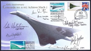 CONCORDE ANN.COVER SIGNED HUTCHINSON/WALPOLE/DOUGLAS/SMITH/HAYWOOD/HAZELBY+_UNIQ - Picture 1 of 2