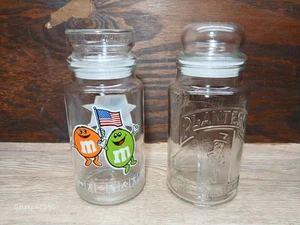 1984 L.A. Olympic XXIII M&M & 1981 PLANTERS PEANUTS 75th ANNIVERSARY Glass Jars - Picture 1 of 11