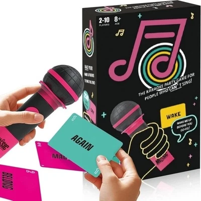 Grab The Mic Fun Music Card Game Family Karaoke Party Board Games 2-10 Players