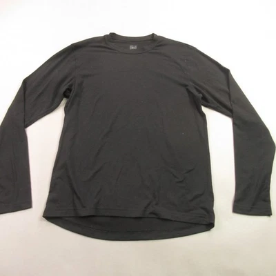 REI Sweater Mens Medium Long Sleeve Crew Neck Pullover Black Lightweight - Image 1 of 4