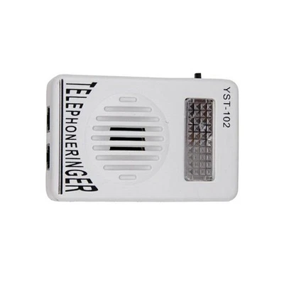 Blanco Extra Fuerte Teléfono Timbre Teléfono Amplificador de Sonido Luz Estroboscópica Flash Campana Foto 1 de 4