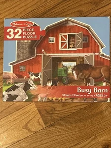 Rompecabezas de piso Melissa & Doug Busy Barn 32 piezas 3' x 2' pies - Imagen 1 de 6