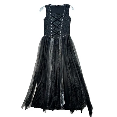 Espíritu Halloween Bruja Vampiro Hada Gótico Vestido Disfraz Conjunto Niñas XL Foto 1 de 4