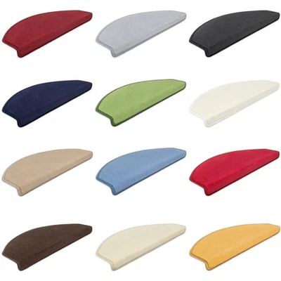 Stufenmatten Vorwerk Uni Halbrund Einzeln und SparSets 1-30 Stück Treppenmatte - Bild 1 von 4