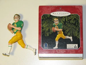 1998 Hallmark Keepsake University of Notre Dame Joe Montana Christmas Ornament - Picture 1 of 2