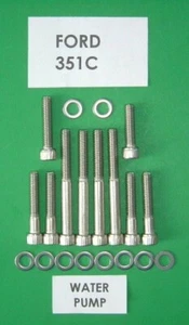 FORD V8 351C - water pump bolt kit in stainless steel cap head bolts - Picture 1 of 1