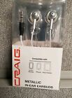 Craig Silicone Earbuds Silver num Metallic Finish CHP4823 New