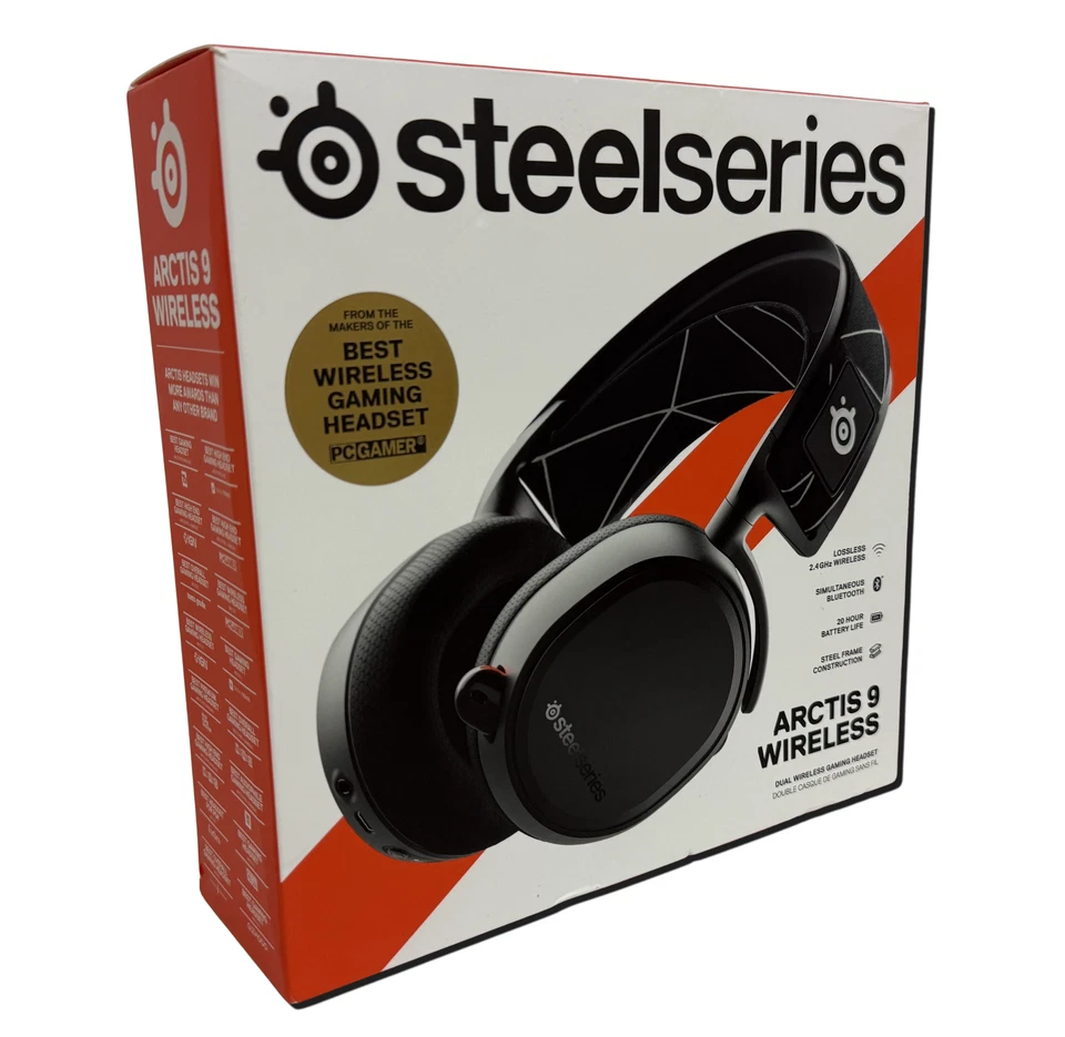 SteelSeries Arctis 9 Dual kabelloses Gaming Headset 2,4 GHz Wireless Bluetooth - Bild 1 von 1