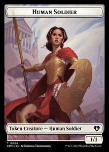 Human Soldier (1/1) MTG Commander Masters Token NM x4 - Magic Card - Picture 1 of 1