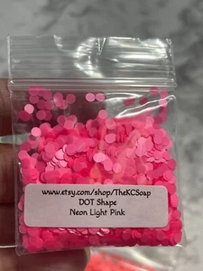 5G Neon Light Pink 3MM Dot Shape nail acrylic gel craft US Seller - Picture 1 of 3