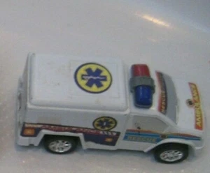 VTG Rescue Ambulance USA Red White Blue Plastic Rare Collectible Toy Preschool - Picture 1 of 5