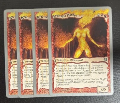 MTG 4X UNHINGED RED-HOT HOTTIE NM MAGIC THE GATHERING COMMON CREATURE RED - Image 1 of 4
