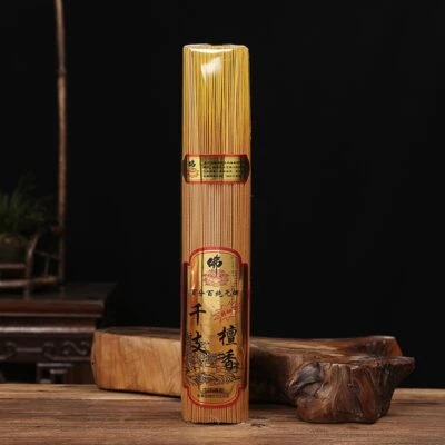1000 piezas palos de incienso de bambú de sándalo sin humo palitos de adoración de Buda Joss Foto 1 de 4