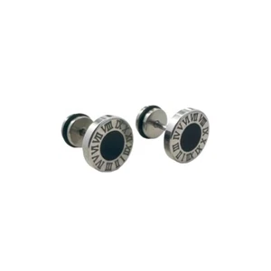 Roman Numeral Stud Earrings for Men Women Streetwear Unisex Style - Picture 1 of 7