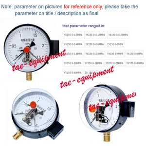 1PC Manómetro de Contacto Eléctrico Montaje Radial Neumático YX-150 0-16Mpa ML - Imagen 1 de 2