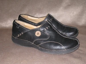Clarks Artisan Unstructured "Un.Loop" loafer Sz 8M. Black Leather ($130) - Picture 1 of 4
