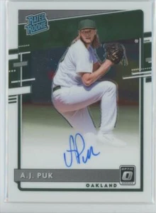 2020 Donruss Optic Rated Rookies Signatures A.J. Puk RC Auto Oakland Athletics - Picture 1 of 2