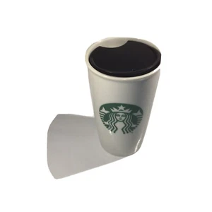 Starbucks 2016 Green Mermaid Logo Double Wall 6" Tall 12 Ounce NEW Mug & Lid - Picture 1 of 6