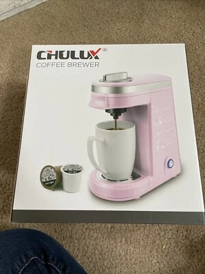 CHULUX Single Serve Coffee Maker Brewer for Single Cup Capsule, Pink - Image 1 of 4