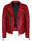 Men's Leather Jacket 100% Real Lambskin Motorcycle Vintage Coat FREE SHIP Z1234