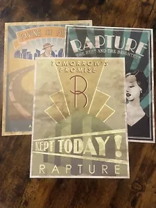 BIOSHOCK Special Collector Edition Black Light Posters 11x14 Limited Full Set - Picture 1 of 4