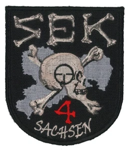 Abzeichen Patch Polizei Sachsen Spezialeinsatzkommando SEK 4.Gruppe farbig - Picture 1 of 1