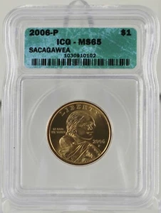 2006 P $1 Sacagawea ICG MS65 - Picture 1 of 5