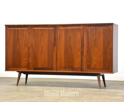 Refinished 1960’s Walnut Credenza by Founders - Image 1 of 4