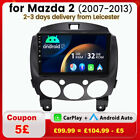 Head Unit Android 12 Car Stereo Radio CarPlay GPS WIFI For Mazda 2 2007-2013 DAB