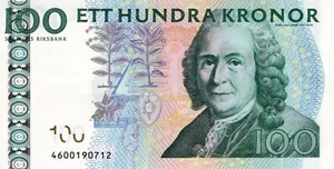 Sweden 100 Kronor 2014 AU Banknote P-65c Prefix 4600 Gernandt/Ingves Sig. - Picture 1 of 2