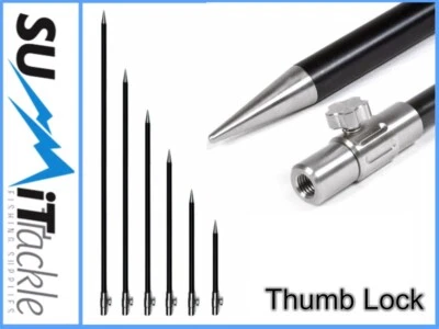 Summit Tackle THUMB LOCK bank sticks Cobalt Black *ALL SIZES* carp fishing - Image 1 of 3