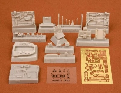 S.B.S MODEL 48029 - A6M3 ZERO DETAIL SET (HASEGAWA) - 1/48 RESIN KIT - Immagine 1 di 3