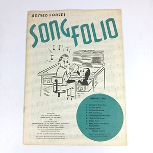 Vintage 1960s Armed Forces Song Folio Jan 1962 Getting to Know You Jazz Me Blues - Bild 1 von 3